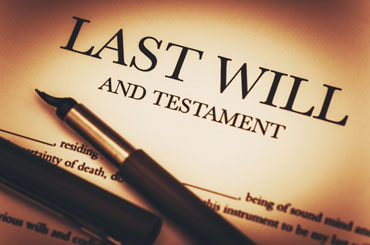 Stock Image - Last Will and Testament Contract with Pen